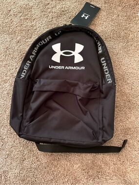 Under Armour Black Backpack with White Logo